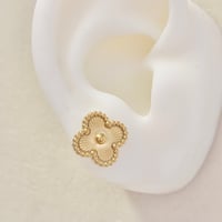 Image 1 of Gold Clover Earrings