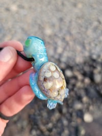 Image 2 of Aquamania Brown Sea Turtle Pendant