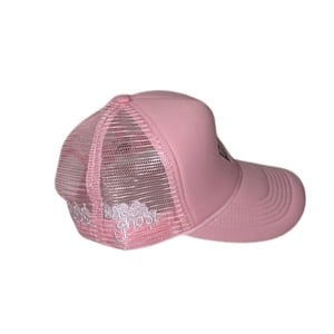 Image of Ghost Trucker Hat in Pink/White