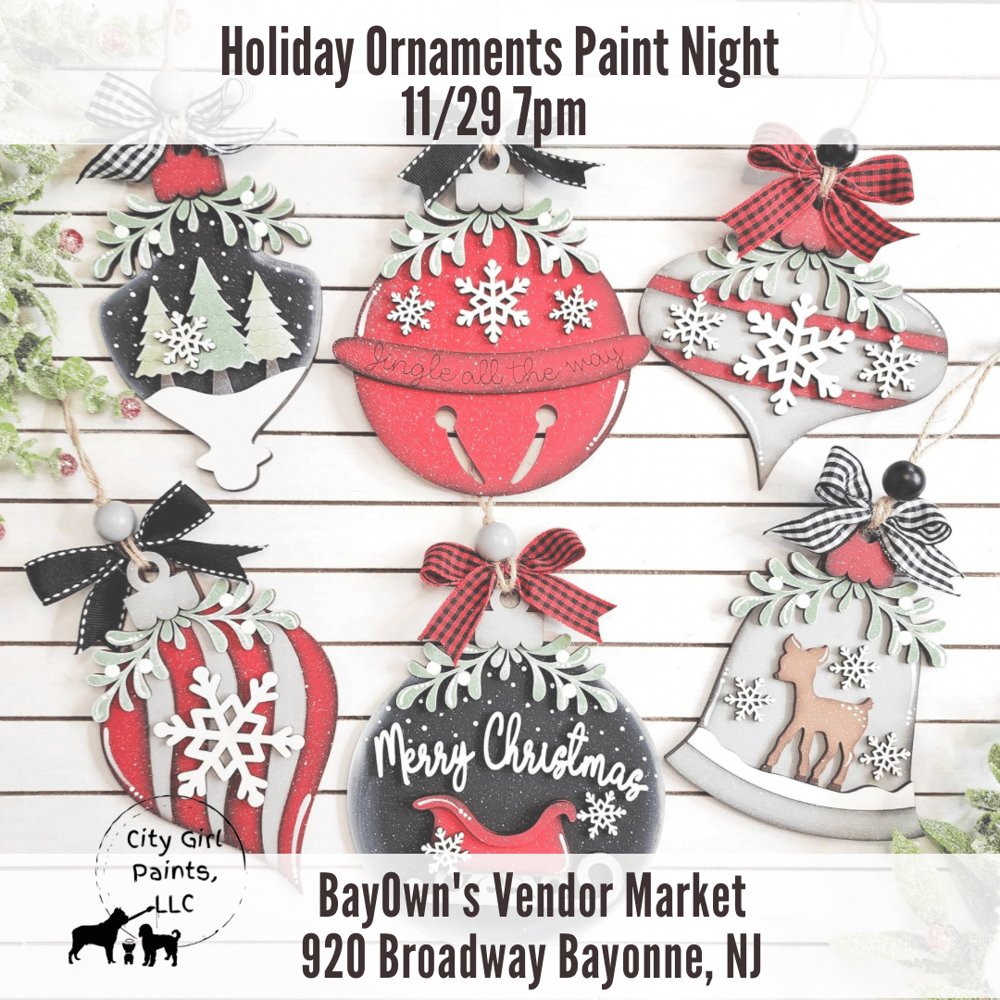 Holiday Mini Signs/Ornaments Paint night