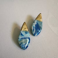 Image 2 of Blue Marble Studs 