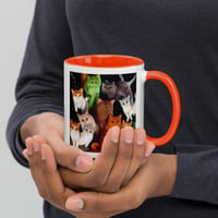 Image 5 of Cat Crowd Mug with Color Inside