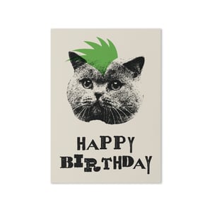 Image of Punk Cat Birthday Card 🐈‍⬛