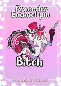 Image 1 of Hazbin Hotel - Snip Snip Bitch Enamel Pin badge