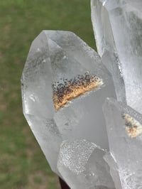 Image 4 of Clear Quartz Points Cluster With Chlorite Inclusions Statement Piece #2543