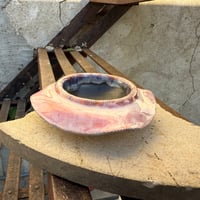Image 1 of Pink & Black Flutter Dish (small)