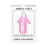 Image 1 of Worry Lines Monthly Wall Calendar (2026)