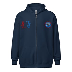 Image of implemonti "888 ELEPHANTS PLATE" Judo/Aikido Academy Uniform Zip-Up Hoodie (Gi)