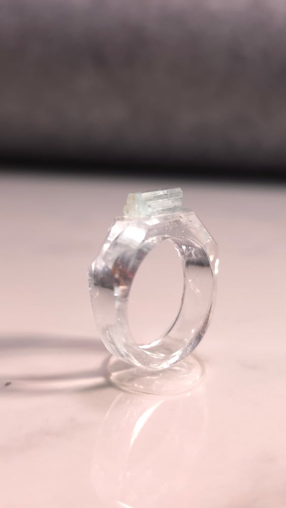 Image of Crystal Crown Aquamarine Ring