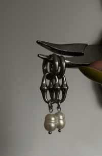 Image 2 of Pearl Shackle Hoops