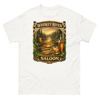 Image 2 of Whiskey River Saloon Unisex T-Shirt | Western Bar Graphic Tee | Rustic Cowboy Saloon Shirt