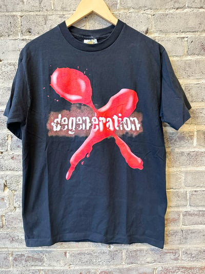 Image of 1997 VINTAGE WWF “D GENERATION X - BLOOD SPLATTER” SINGLE-STITCHED WRESTLING TEE SIZE: LARGE