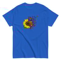 Image 9 of Unisex classic tee, Petals and Painted Wings Sunflower & Butterfly Tee