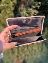 Image 3 of Handmade Wallet- Ivory border