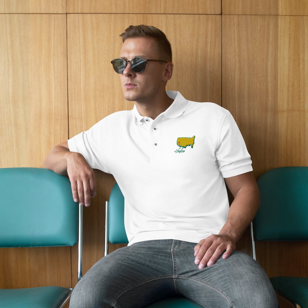 Image of Green Font US Golf Polo