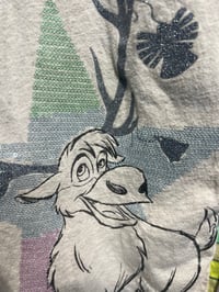 Image 2 of Children’s Blue/Yellow/Pink Flannel Shirt Frozen Sven