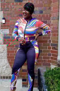 Image 4 of Red Multicolored  Jogger 