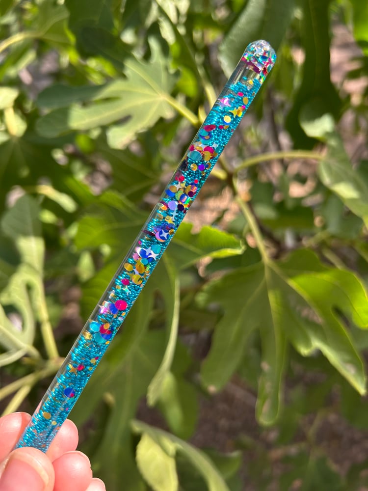 Image of Teal Metallic Retro Wand