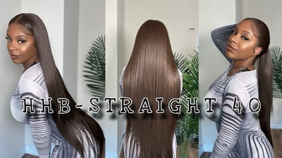 Image of Outre Human Hair Blend Lace Front Wig Perfect Hairline Nueblend 13X6 HHB-Straight 40 