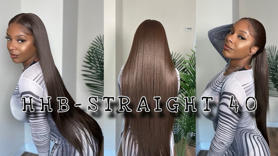 Image of Outre Human Hair Blend Lace Front Wig Perfect Hairline Nueblend 13X6 HHB-Straight 40 