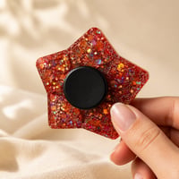 Image 5 of Red Glitter Fidget Spinner • Sparkly Stress Relief Toy • Cute Sensory Gift