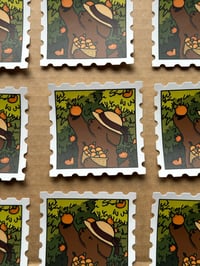 Image 3 of Picking oranges stamp sticker