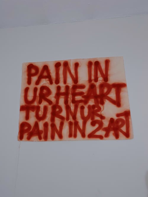 Image of “Pain in your heart” Tapestry