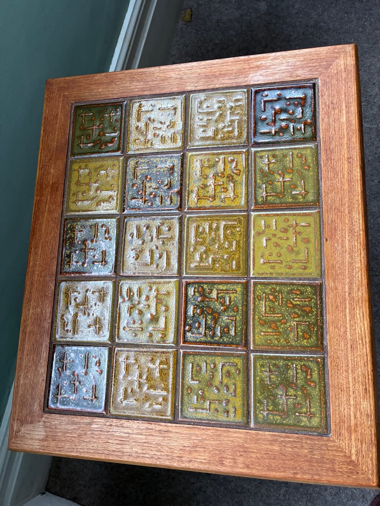 Image of Mid Century Danish Tiled Table