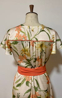 Image 2 of Floral wrap dress with piping