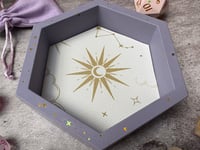 Image 2 of Small Indigo Celestial Hexagon Dice Tray