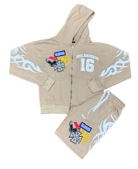 Patchwork short set (Tan) 
