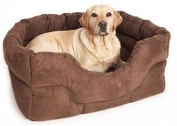 Image of Pets and Leisure Dog Bed - Brown Drop Fronted