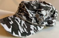 Cadet Hat Black Crystal Skull w/Wings