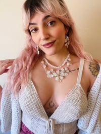 Image 2 of 🤍🌸Almond Blossoms Quartz Choker🌸🤍