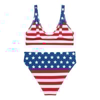 Image 4 of USA Flag - Recycled high-waisted bikini from PatriotsCo.com