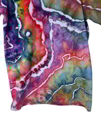 Image 6 of M Adult Combed Cotton Tee in Tropical Geode Ice Dye