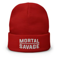 Image 1 of Mortal Savage Equals One - Embroidered Beanie