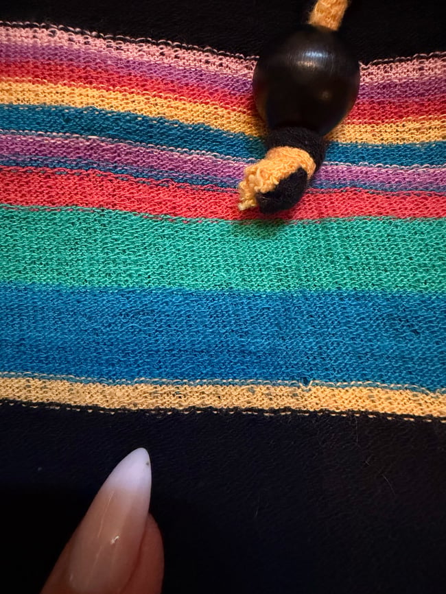70s woven rainbow dress sundress mini