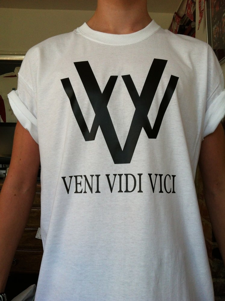 Image of vVv white logo tee