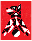 Image of Let's Play! Dog Totem-Style Screen Print