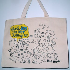Image of "Thank you for not killing us." Tote Bag