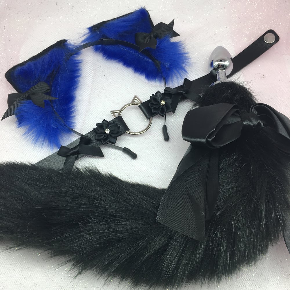 Black / blue kitten set 