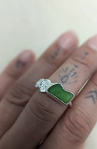 Image 1 of Seaglass and Watercast Ring