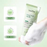 Image 3 of SADOER Salicylic Acid Facial Cleanser Face Wash Foam Face Cleanser Moisturizing Facial Cleansing Hyd