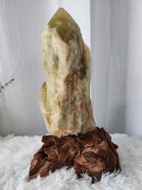 Image 4 of 8.1lb XL Citrine Crystal Cluster With Custom Wood Stand