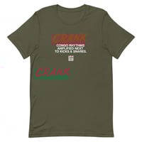 Image 2 of LOVEDCGOGO "C.R.A.N.K. - Cong Rhythms Amplified Next to Kicks & Snares" Dark Unisex Tee