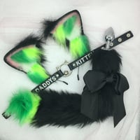 Green Two Tone Kitten Set 