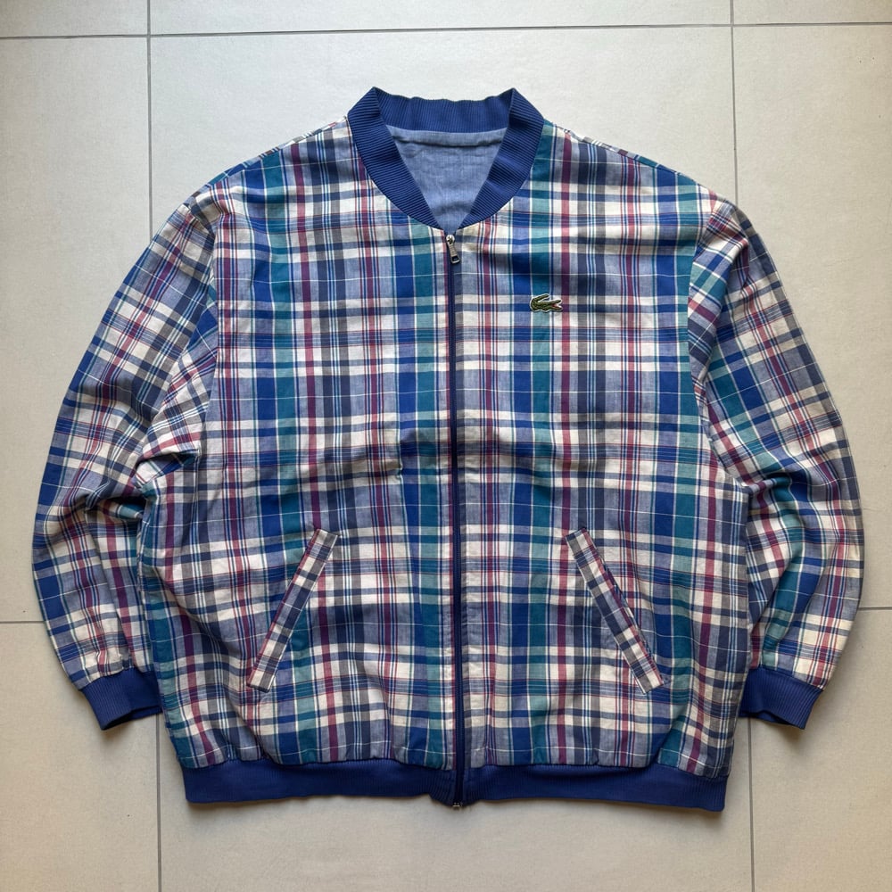Image of 1980s Chemise Lacoste Reversible Bomber Jacket, Size large