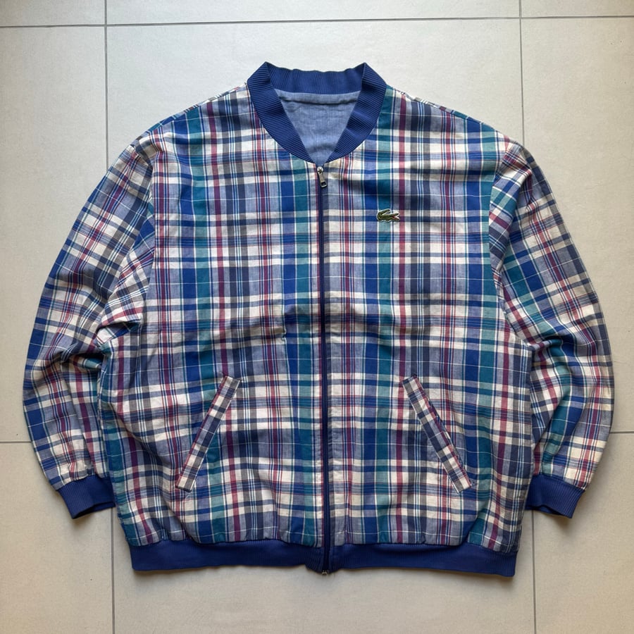 Image of 1980s Chemise Lacoste Reversible Bomber Jacket, Size large