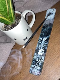 Image 1 of Airbrushed tribal Hibiscus incense holder 